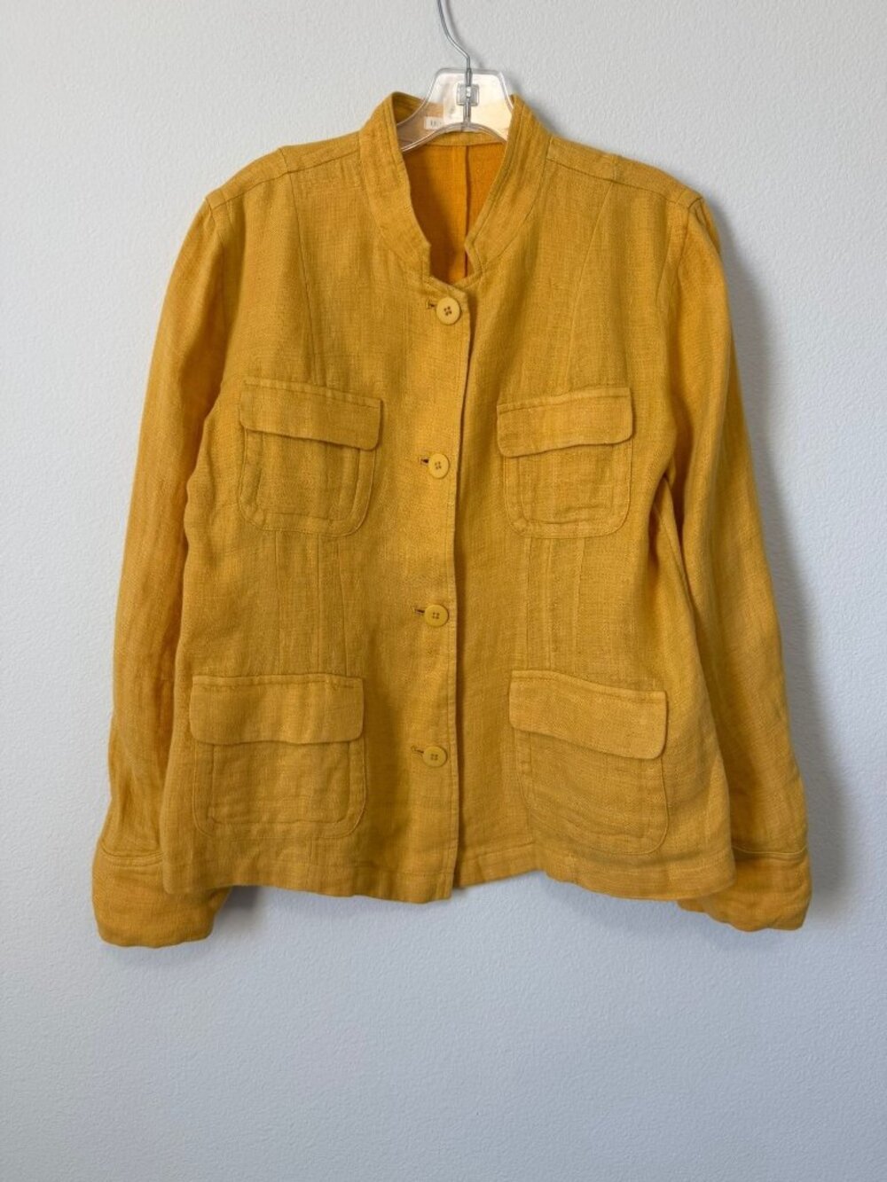 Eileen Fisher Mustard Yellow Utility Jacket